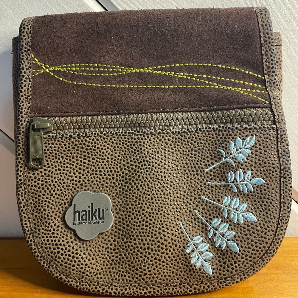 Haiku Crossbody Purse Vegan Pebble Leather